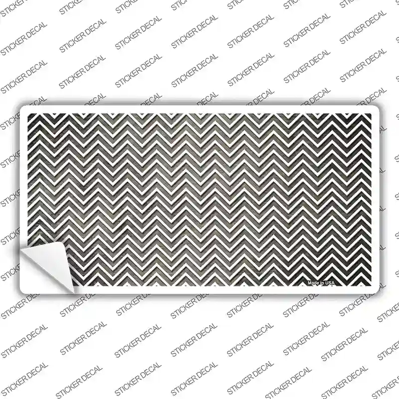 LP-7146s-S Tan White Small Chevron Oil Rubbed Novelty Sticker Decal, Small