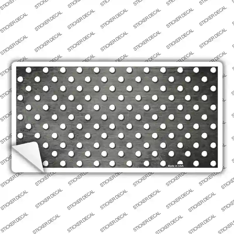 LP-7384s-S Gray White Small Dots Oil Rubbed Novelty Sticker Decal, Small