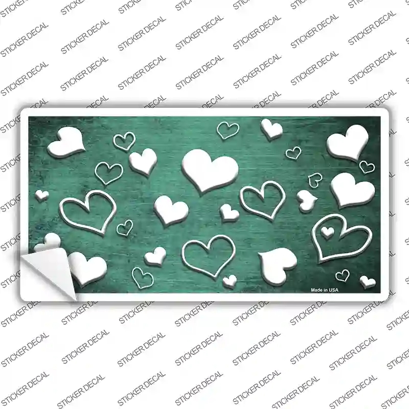 LP-7616s-XL Mint White Love Oil Rubbed Novelty Sticker Decal, Extra Large