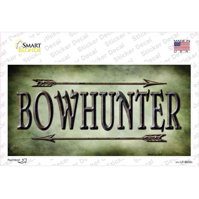 LP-8032s-M Bowhunter Novelty Sticker Decal, Medium