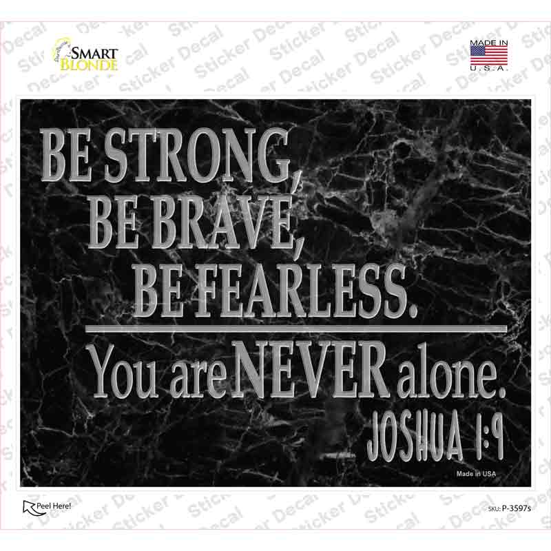 P-3597s-M You Are Never Alone Bible Verse Novelty Rectangle Sticker Decal, Medium