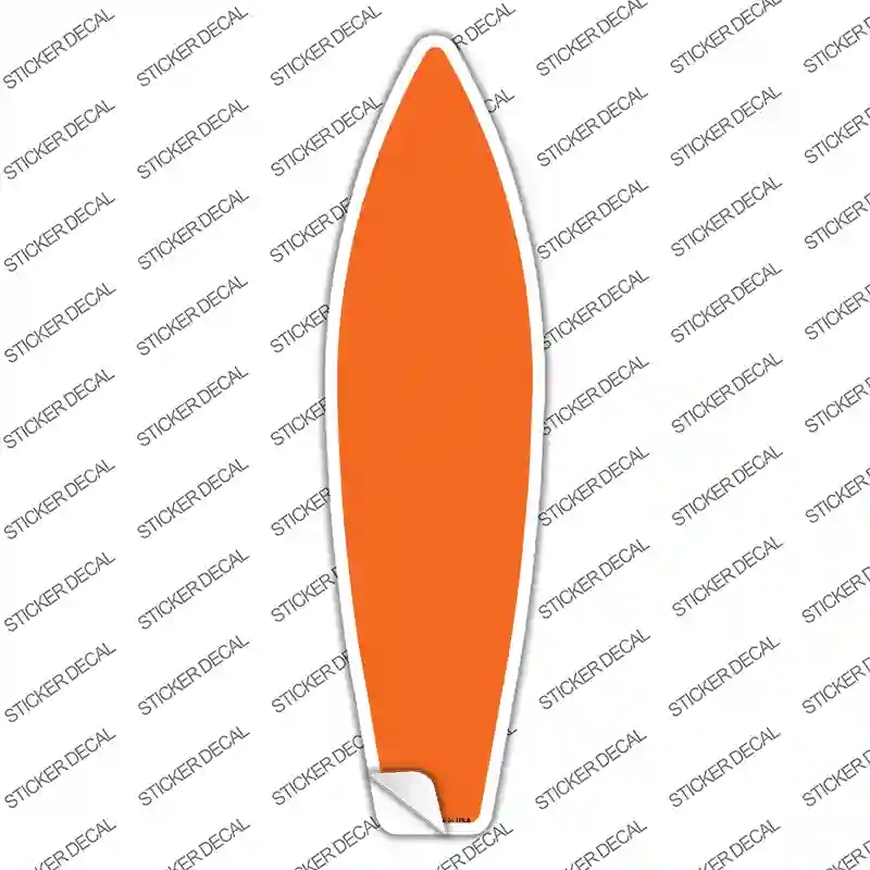 SB-006s-S Orange Solid Novelty Surfboard Sticker Decal, Small