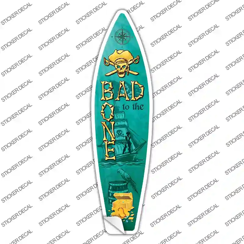 SB-049s-XL Bad to the Bone Novelty Surfboard Sticker Decal, Extra Large