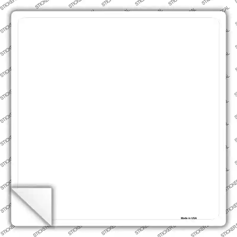 SQ-001s-XL White Novelty Square Sticker Decal, Extra Large