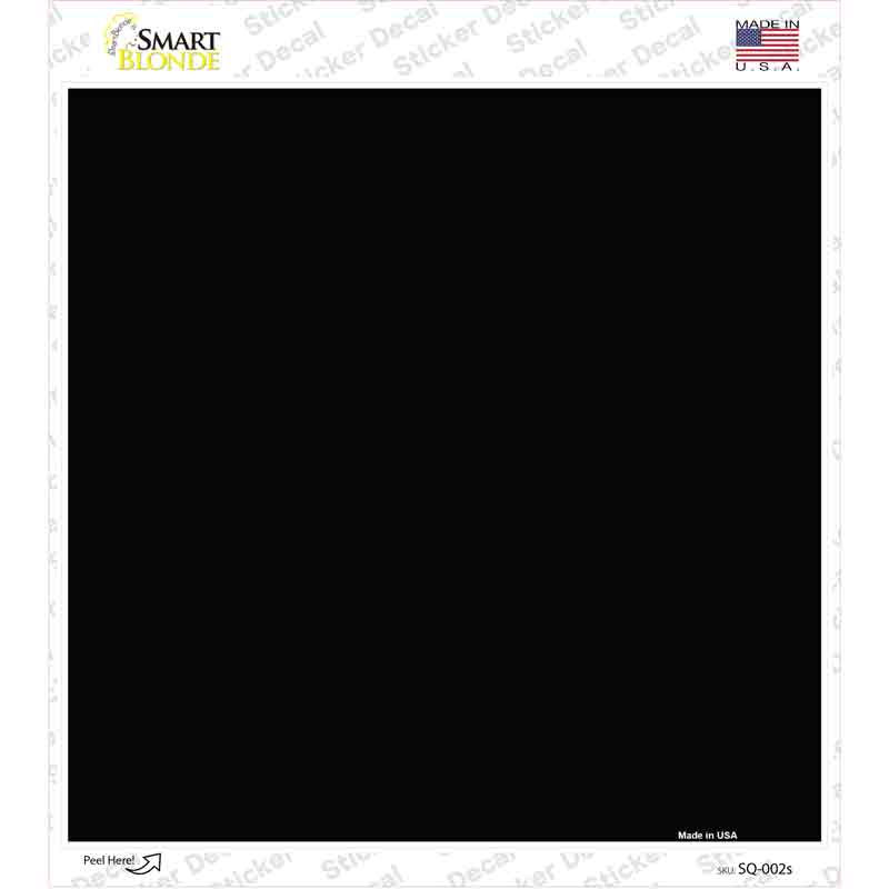 SQ-002s-M Black Solid Novelty Square Sticker Decal, Medium