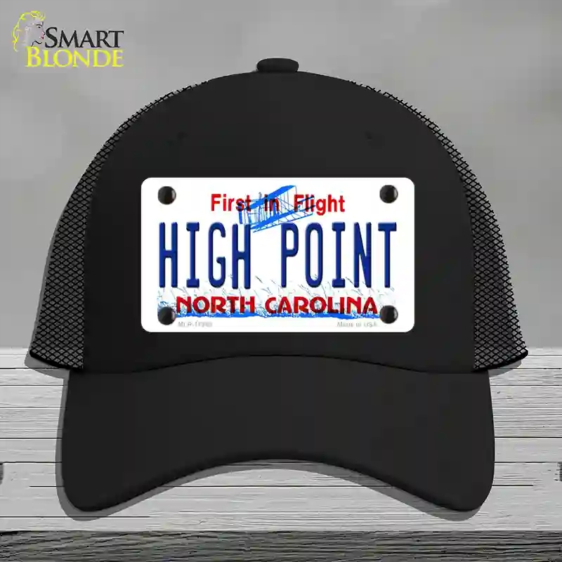 HAT01-MLP-11848 High Point North Carolina Novelty License Plate Hat, Mesh - Black