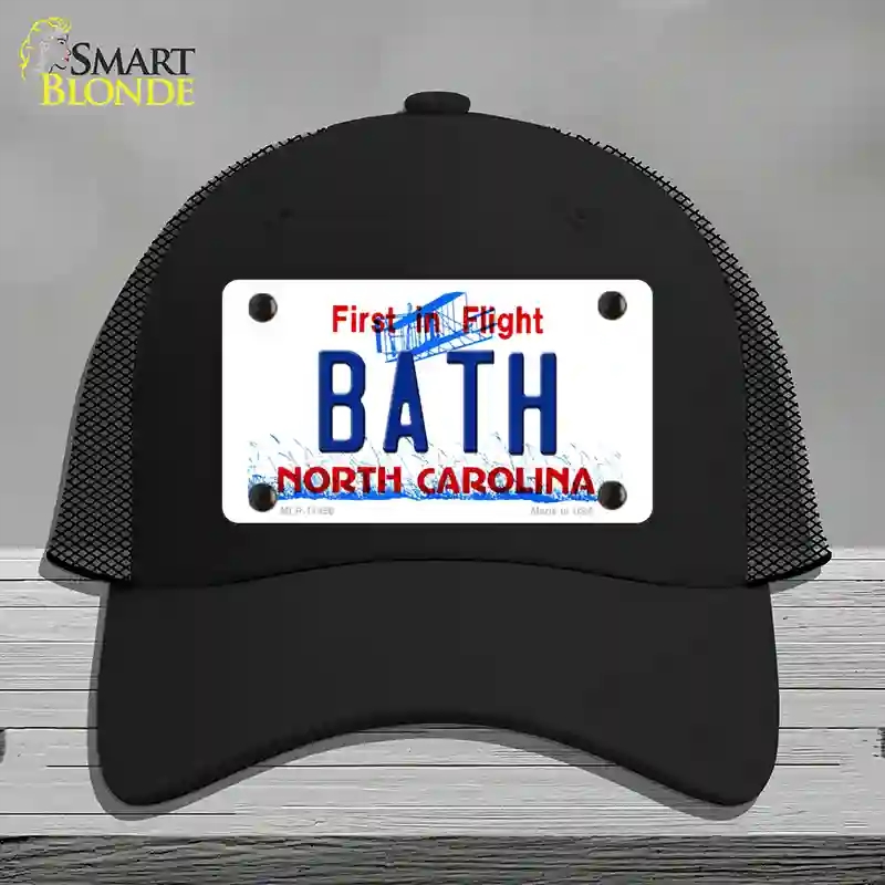 HAT01-MLP-11856 Bath North Carolina Novelty License Plate Hat, Mesh - Black