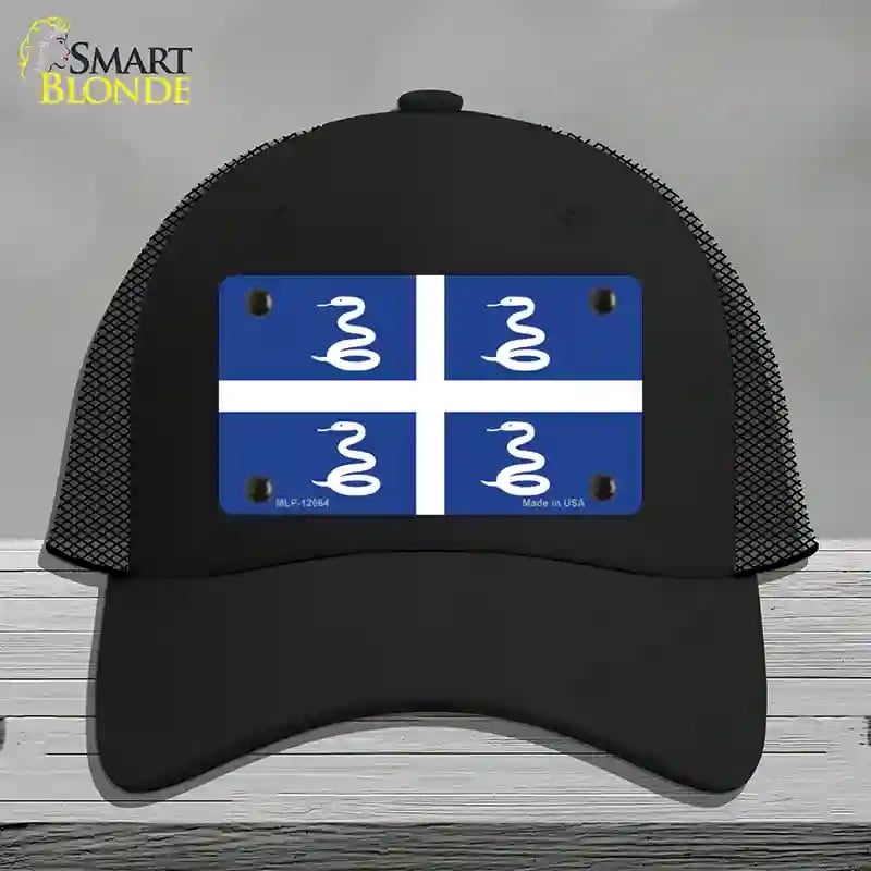 HAT01-MLP-12064 Martinique Flag Novelty License Plate Hat, Mesh - Black
