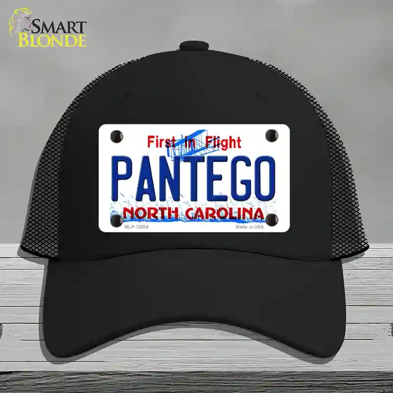 HAT01-MLP-12084 Pantego North Carolina State Novelty License Plate Hat, Mesh - Black