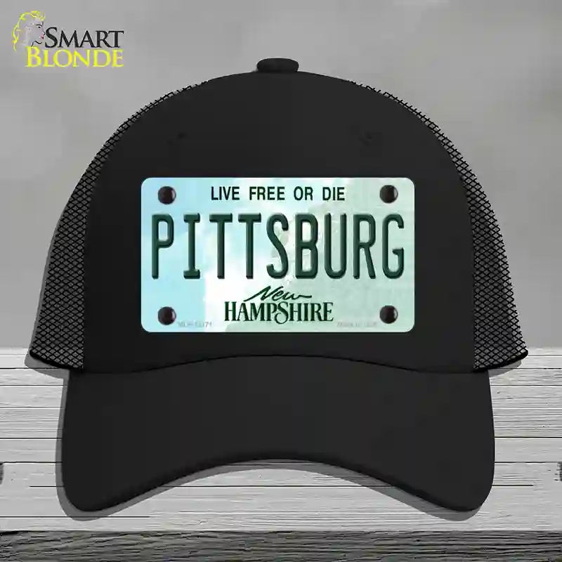 HAT01-MLP-12171 Pittsburg   Hampshire Novelty License Plate Hat, Mesh - Black