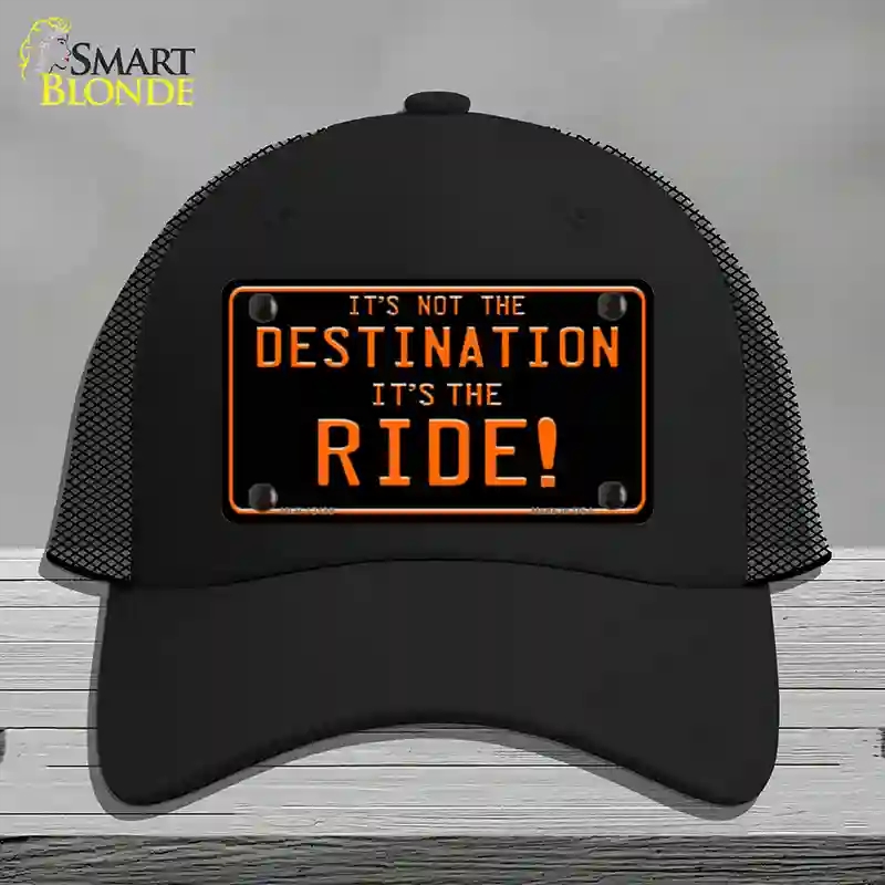 HAT01-MLP-12189 Its Not the Destination Novelty License Plate Hat, Mesh - Black