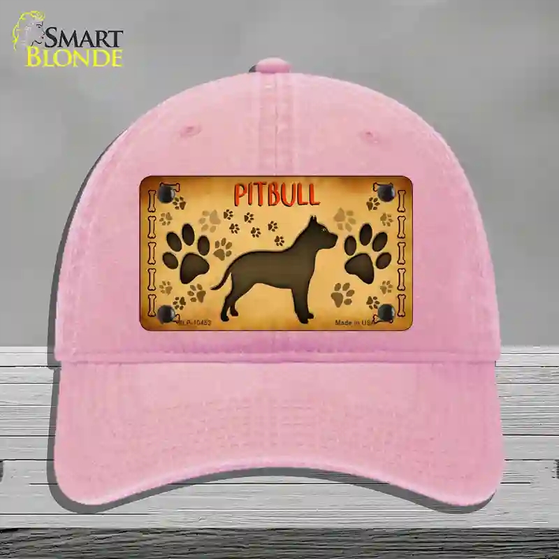 HAT12-MLP-10453 Pitbull Novelty License Plate Hat, Unconstructed Cotton - Pink