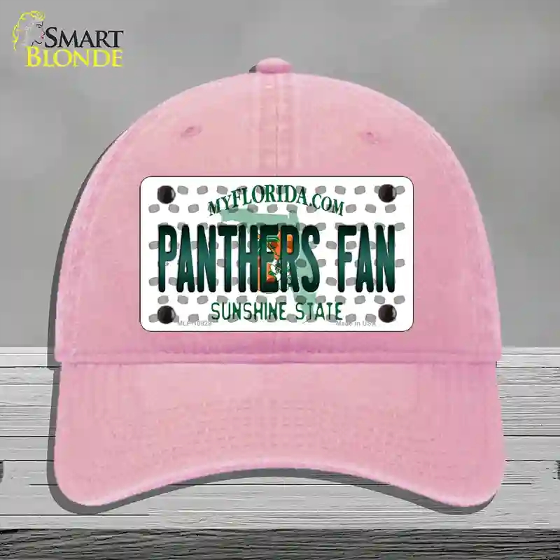 HAT12-MLP-10829 Panthers Fan Florida Novelty License Plate Hat, Unconstructed Cotton - Pink