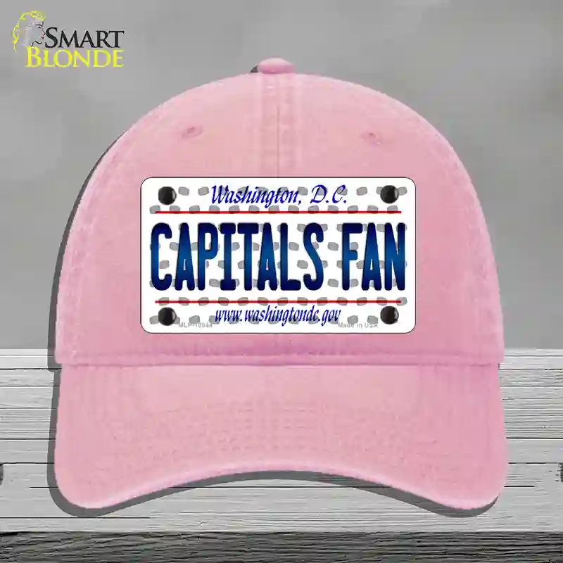 HAT12-MLP-10844 Capitals Fan Washington DC Novelty License Plate Hat, Unconstructed Cotton - Pink
