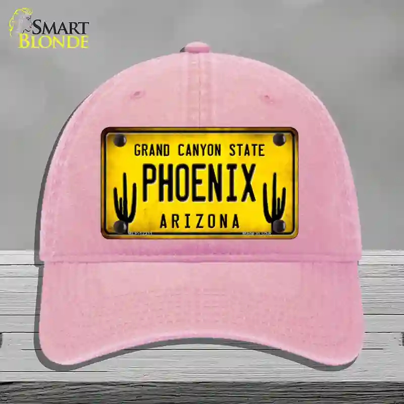 HAT12-MLP-12311 Arizona Phoenix Novelty License Plate Hat, Unconstructed Cotton - Pink