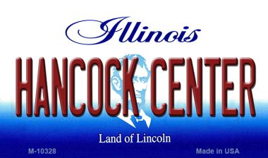 M-10328 3.5 x 2 in. Hancock Center Illinois State License Plate Magnet
