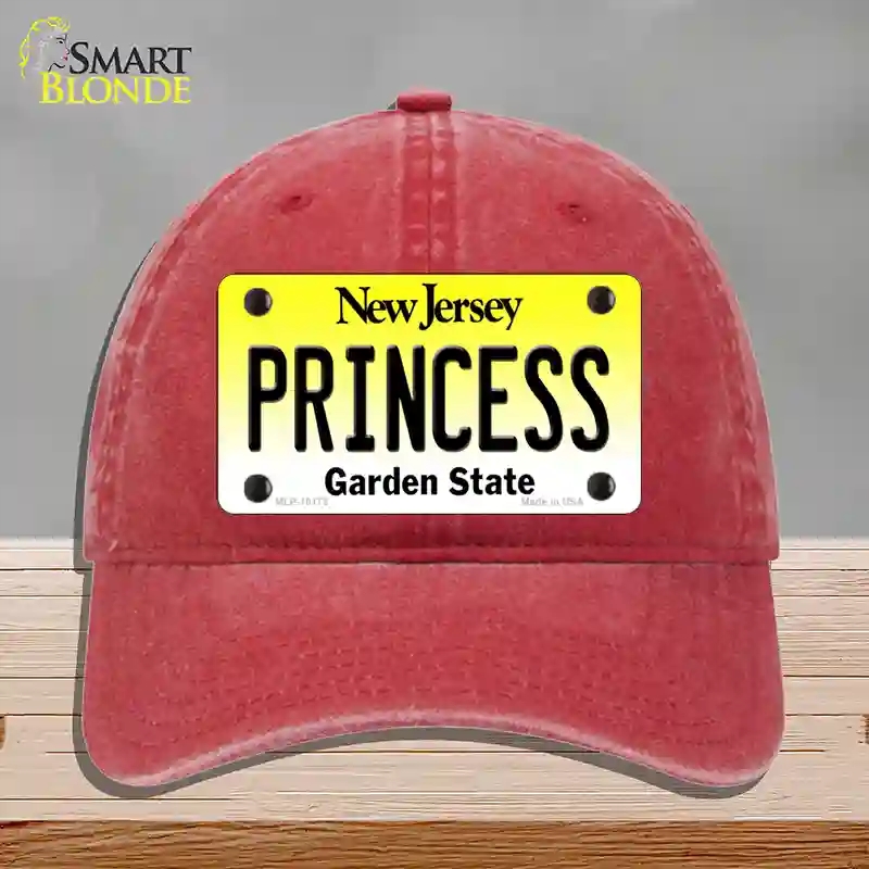 HAT13-MLP-10172 Princess   Jersey Novelty License Plate Hat, Unconstructed Cotton - Red
