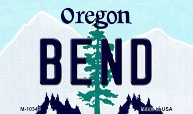 3.5 x 2 in. Bend Oregon State License Plate Magnet