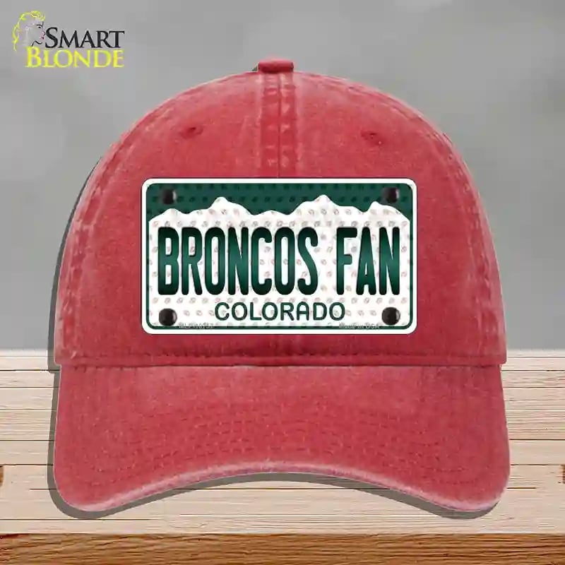 HAT13-MLP-10757 Broncos Fan Colorado Novelty License Plate Hat, Unconstructed Cotton - Red