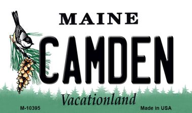 M-10395 3.5 x 2 in. Camden Maine State License Plate Magnet