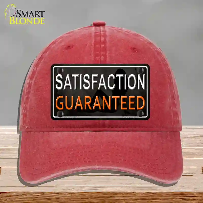 HAT13-MLP-11664 Satisfaction Guaranteed Novelty License Plate Hat, Unconstructed Cotton - Red
