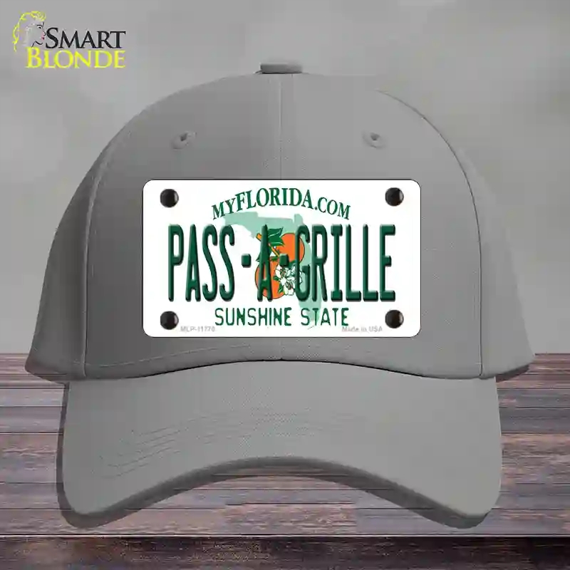 HAT23-MLP-11770 Pass a Grille Florida Novelty License Plate Hat, Cotton - Gray