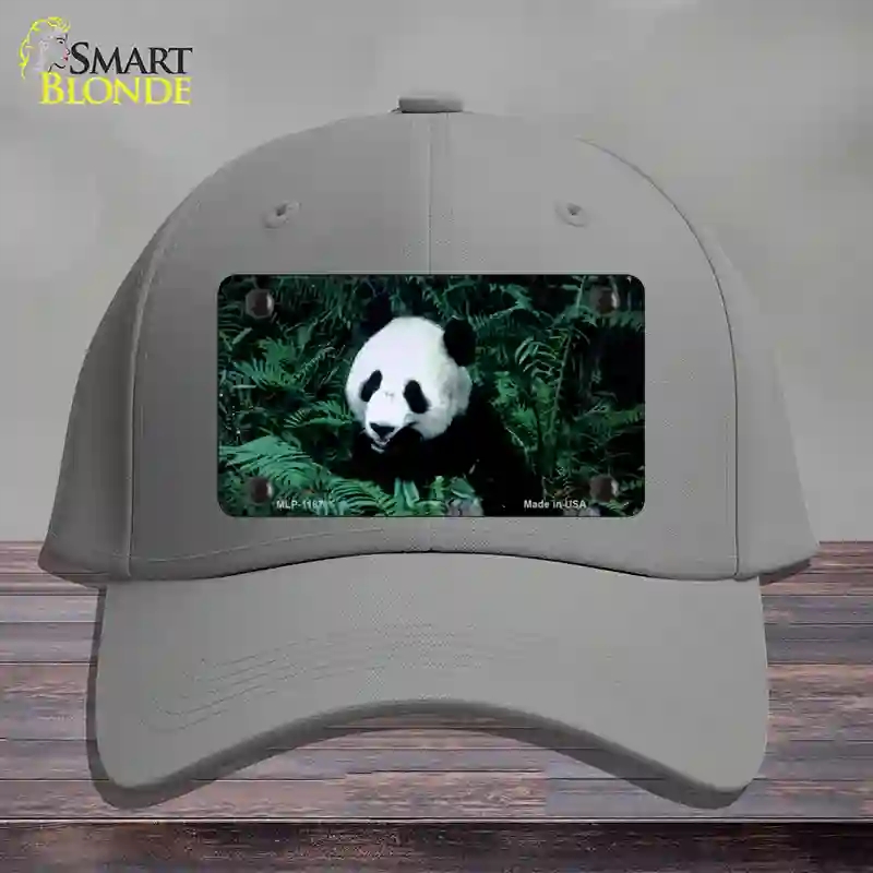 HAT23-MLP-1187 Panda Bear Novelty License Plate Hat, Cotton - Gray