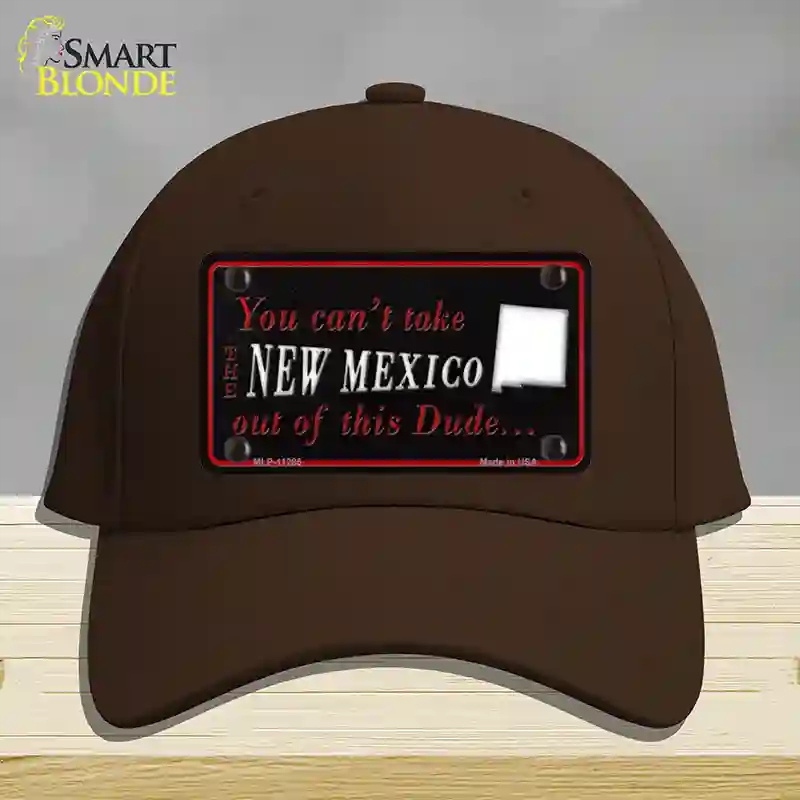 HAT24-MLP-11285   Mexico Dude Novelty License Plate Hat, Cotton - Dark Brown