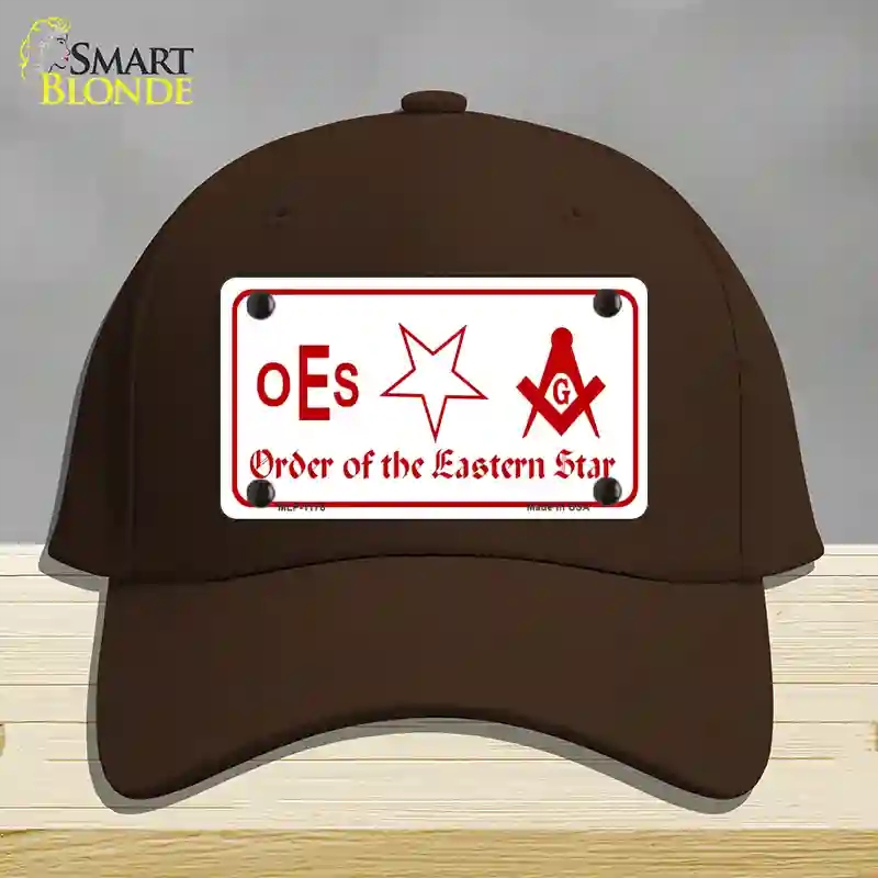 HAT24-MLP-1176 Order of the Eastern Star Novelty License Plate Hat, Cotton - Dark Brown