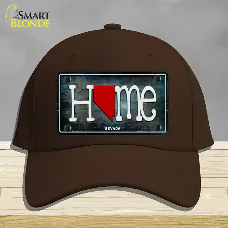 HAT24-MLP-12019 Nevada Home State Outline Novelty License Plate Hat, Cotton - Dark Brown