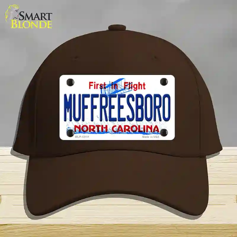 HAT24-MLP-12111 Muffreesboro North Carolina State Novelty License Plate Hat, Cotton - Dark Brown