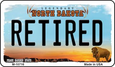 M-10716 3.5 x 2 in. Retired North Dakota State License Plate Magnet