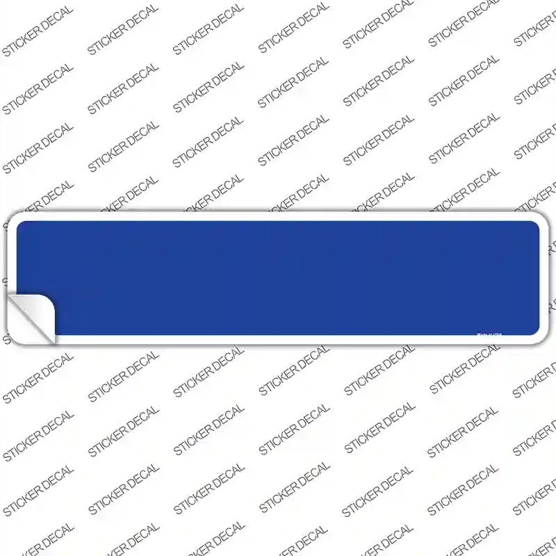 K-024s-S Blue Solid Blank Novelty Narrow Sticker Decal, Small