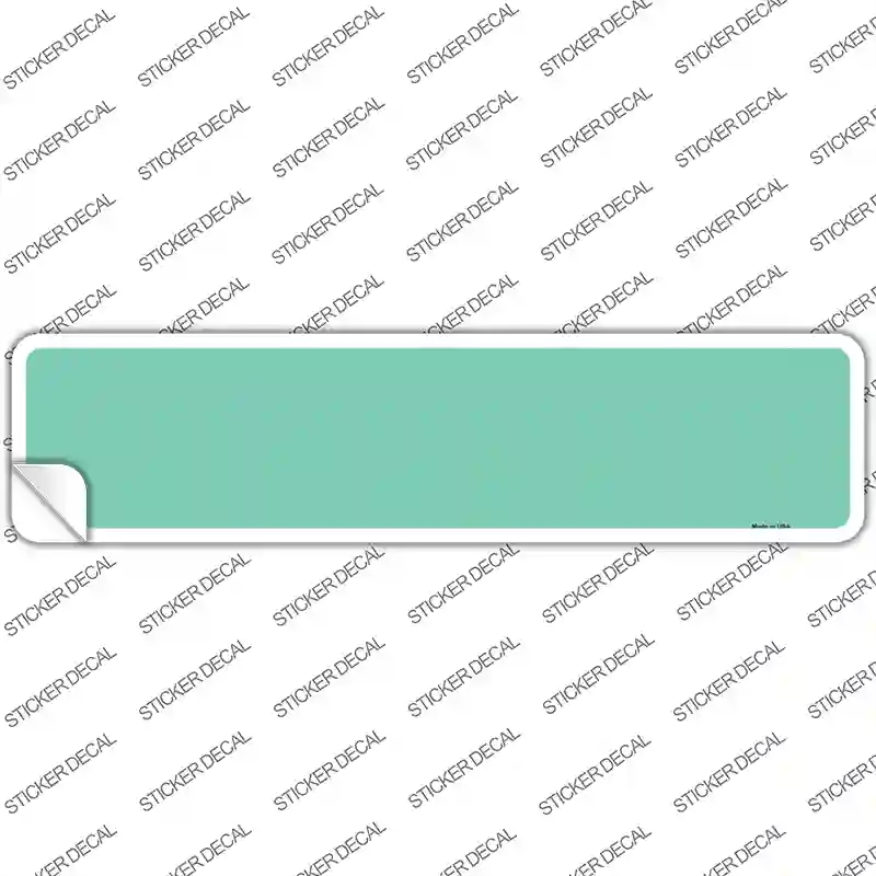 K-035s-S Mint Solid Blank Novelty Narrow Sticker Decal, Small