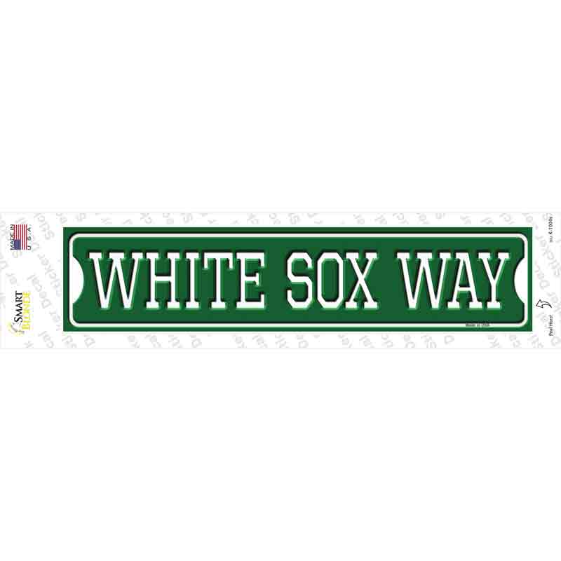 K-1004s-M White Sox Way Novelty Narrow Sticker Decal, Medium