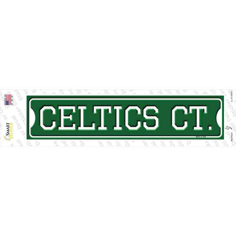 K-1007s-M Celtics Ct Novelty Narrow Sticker Decal, Medium