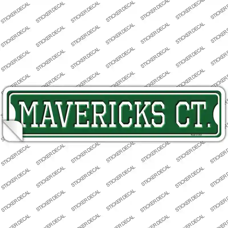 K-1011s-S Mavericks Ct Novelty Narrow Sticker Decal, Small