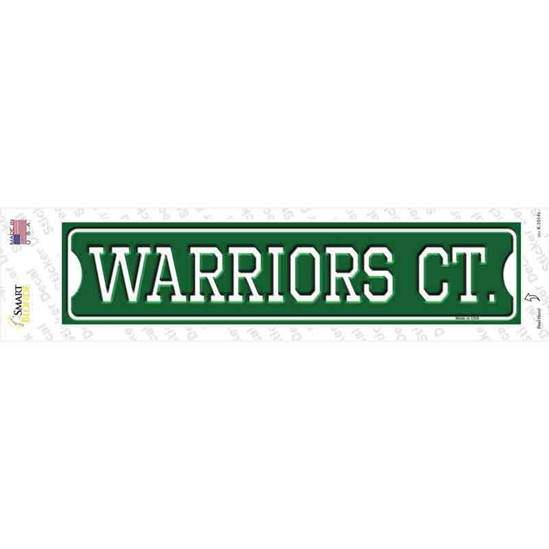 K-1014s-M Warriors Ct Novelty Narrow Sticker Decal, Medium