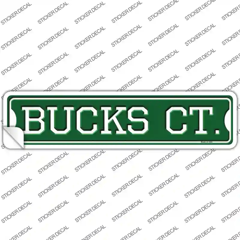 K-1021s-XL Bucks Ct Novelty Narrow Sticker Decal, Extra Large