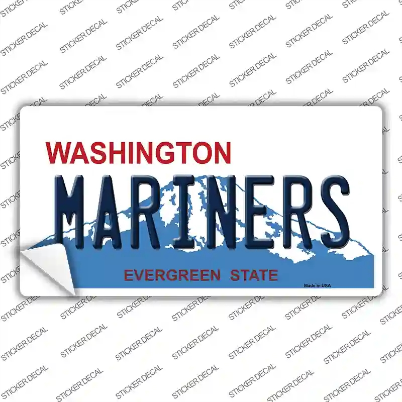 LP-2087s-XL Mariners Washington State Novelty Sticker Decal, Extra Large