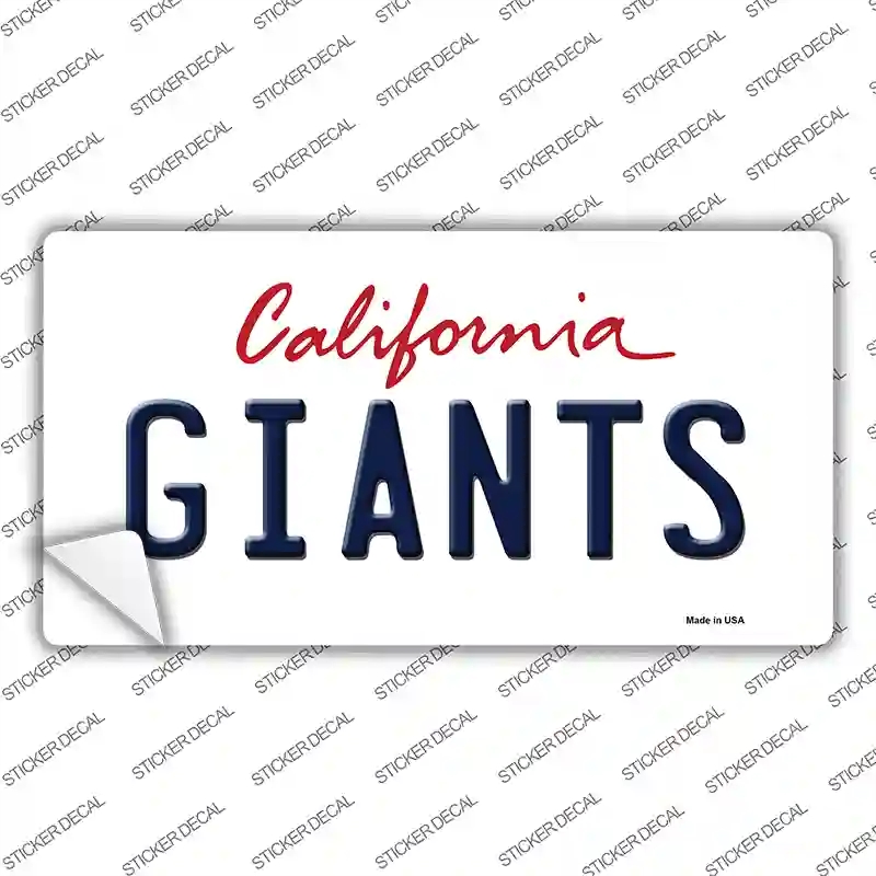 LP-2098s-XL Giants California State Novelty Sticker Decal, Extra Large