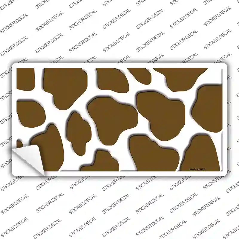 LP-2198s-L Brown White Giraffe Novelty Sticker Decal, Large