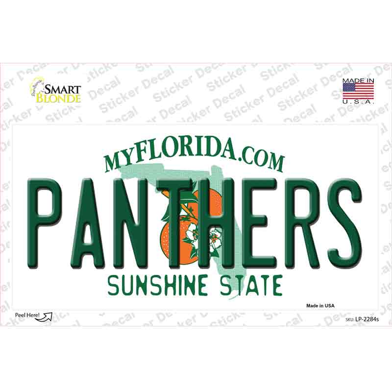 LP-2284s-M Panthers Florida State Novelty Sticker Decal, Medium