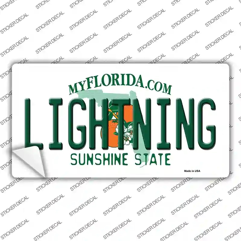 LP-2285s-S Lightning Florida State Novelty Sticker Decal, Small