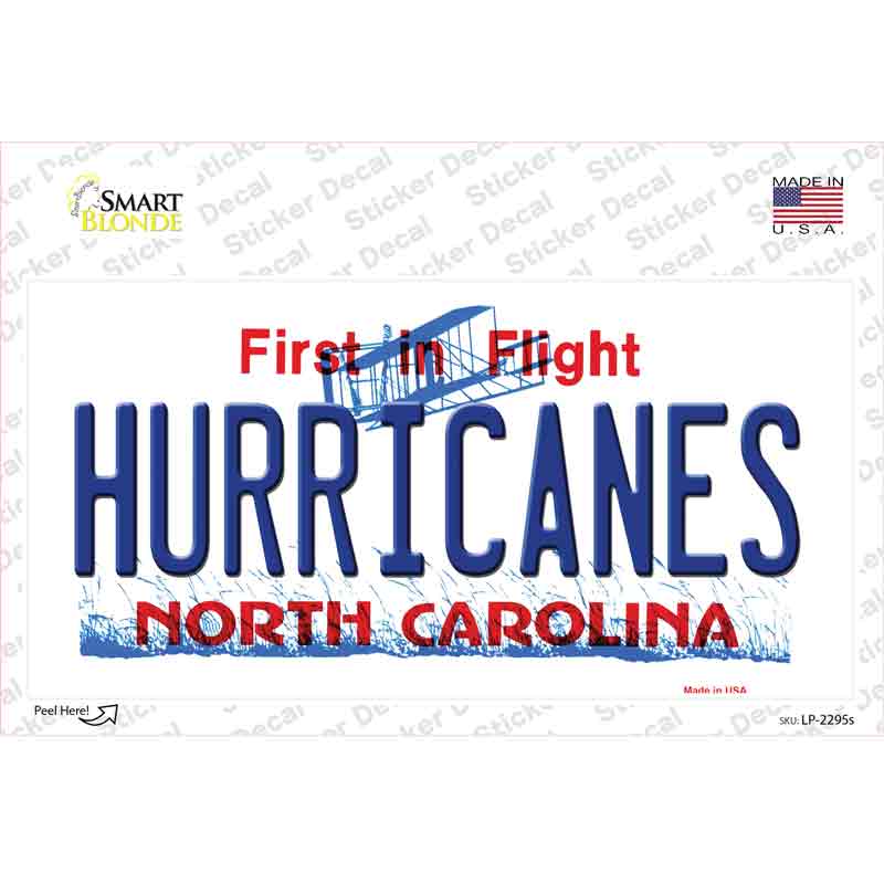 LP-2295s-M Hurricanes North Carolina State Novelty Sticker Decal, Medium