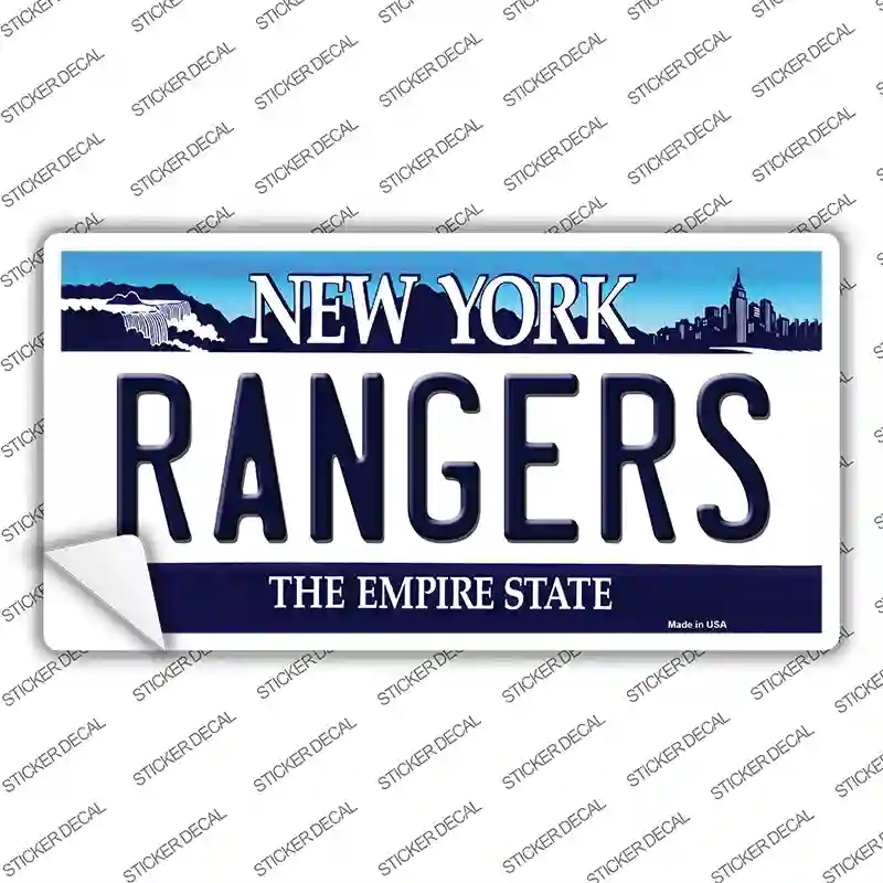 LP-2296s-L Rangers   York State Novelty Sticker Decal, Large