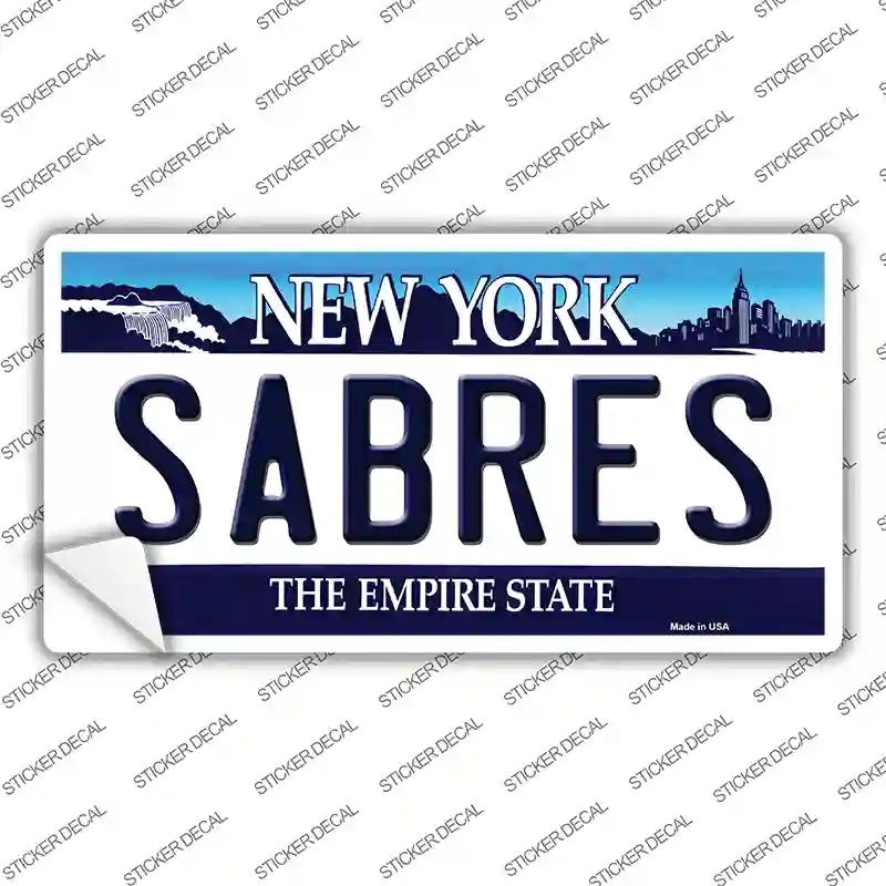 LP-2298s-L Sabres   York State Novelty Sticker Decal, Large