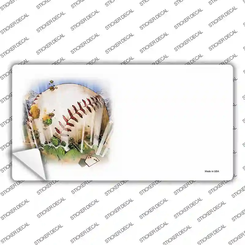 LP-2308s-S Baseball Offset Novelty Sticker Decal, Small