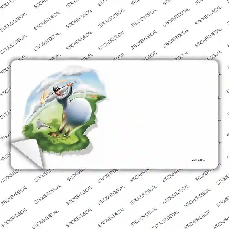 LP-2318s-L Golf Tee Shot Offset Novelty Sticker Decal, Large