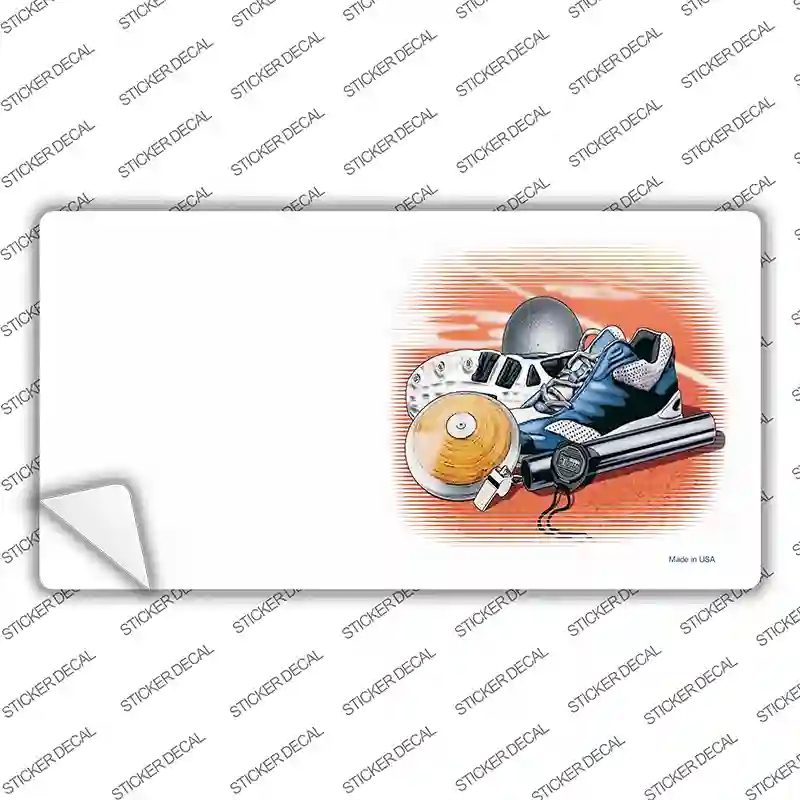 LP-2339s-L Track & Field Offset Novelty Sticker Decal, Large